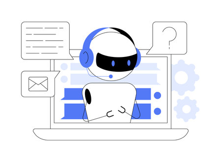 Chatbot Artificial Intelligence abstract concept vector illustration.のイラスト素材
