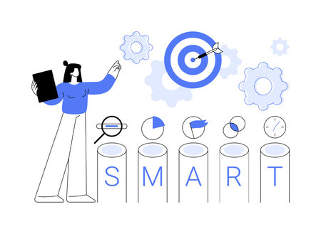 SMART Objectives abstract concept vector illustration.のイラスト素材