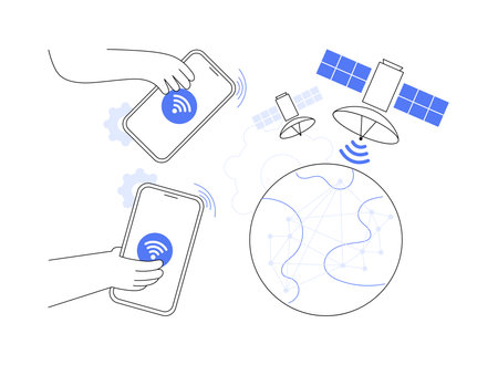 Global web connection abstract concept vector illustration.のイラスト素材