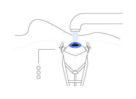 Cataract surgery procedure abstract concept vector illustration.のイラスト素材