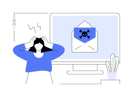 Malware abstract concept vector illustration.のイラスト素材