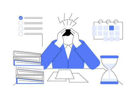 Project deadline abstract concept vector illustration.のイラスト素材