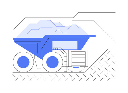 Transporting raw materials abstract concept vector illustration.のイラスト素材