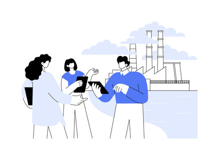 Scientific advice on sustainability abstract concept vector illustration.のイラスト素材