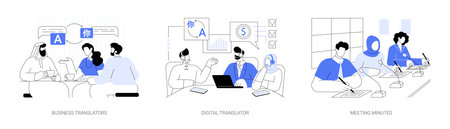 International business meeting abstract concept vector illustrations.のイラスト素材