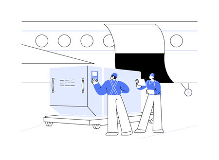 Temperature controlled shipping abstract concept vector illustration.のイラスト素材