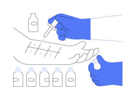 Allergy skin tests abstract concept vector illustration.のイラスト素材