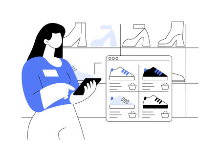 Commercial customer data, abstract concept vector illustration.のイラスト素材