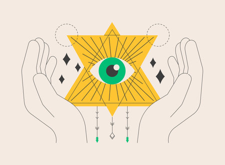 New religion abstract concept vector illustration.のイラスト素材