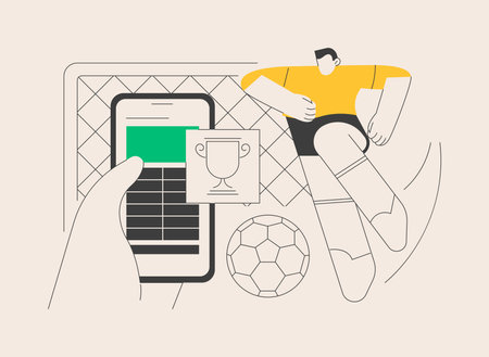 Football abstract concept vector illustration.のイラスト素材