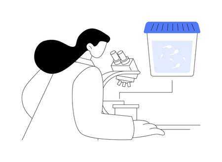 Semen analysis abstract concept vector illustration.のイラスト素材