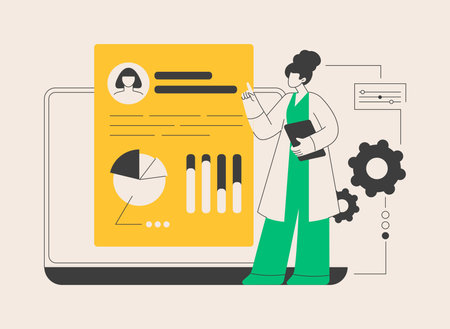 HR software abstract concept vector illustration.のイラスト素材