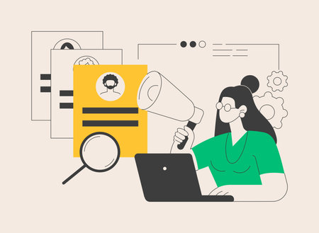 Wanted employees abstract concept vector illustration.のイラスト素材