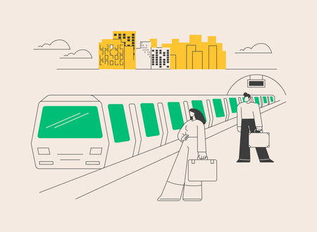 Underground transport abstract concept vector illustration.のイラスト素材