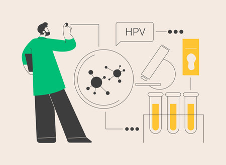 HPV test abstract concept vector illustration.のイラスト素材