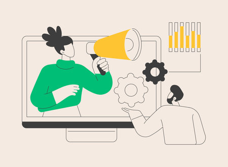 Marketing meetup abstract concept vector illustration.のイラスト素材