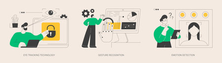Sensor technology abstract concept vector illustrations.のイラスト素材