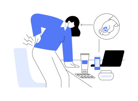 Pain medication abstract concept vector illustration.のイラスト素材