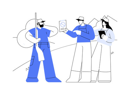 Control hunting abstract concept vector illustration.のイラスト素材