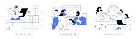 Master of Engineering management isolated cartoon vector illustrations seのイラスト素材