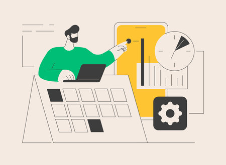 Time management abstract concept vector illustration.のイラスト素材