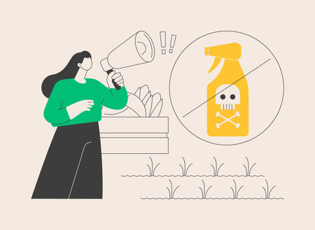 Herbicide ban abstract concept vector illustration.のイラスト素材