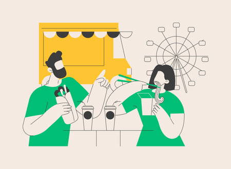 Food festival abstract concept vector illustration.のイラスト素材