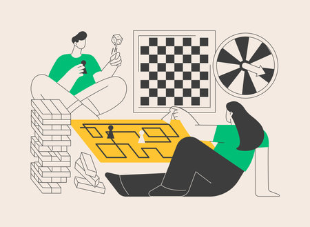 Board games abstract concept vector illustration.のイラスト素材