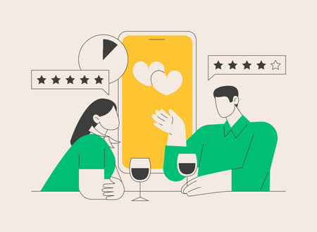 Blind date abstract concept vector illustration.のイラスト素材