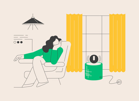Smart speaker abstract concept vector illustration.のイラスト素材