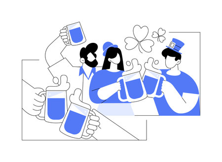 Dying beer isolated cartoon vector illustrations.のイラスト素材