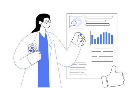 Medicines advertising abstract concept vector illustration.のイラスト素材