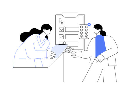 Pharmacy technician abstract concept vector illustration.のイラスト素材