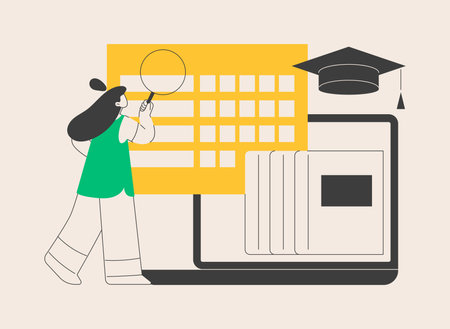 K-12 program abstract concept vector illustration.のイラスト素材
