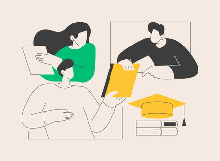 Student club abstract concept vector illustration.のイラスト素材