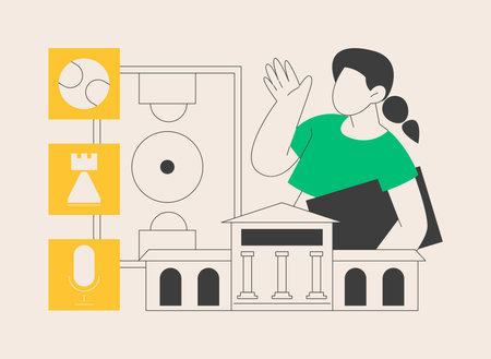 After school activities abstract concept vector illustration.のイラスト素材