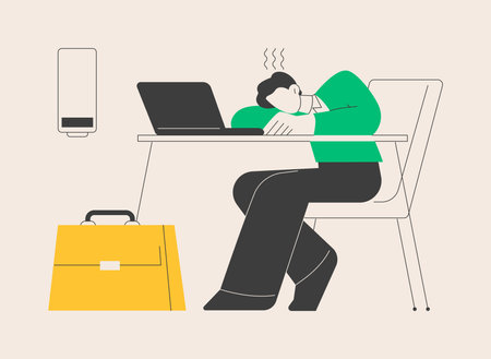 Emotional burnout abstract concept vector illustration.のイラスト素材