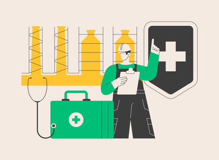 Occupational health abstract concept vector illustration.のイラスト素材