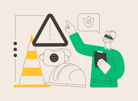 Workplace safety abstract concept vector illustration.のイラスト素材