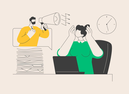 Work pressure abstract concept vector illustration.のイラスト素材