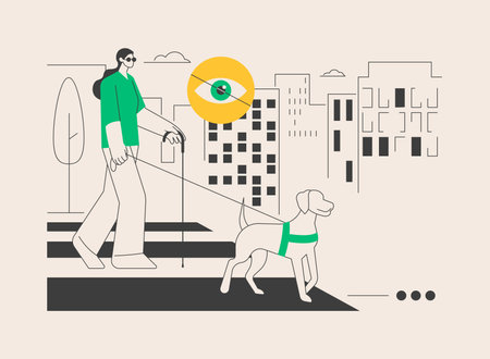 Blindness and vision loss abstract concept vector illustration.のイラスト素材