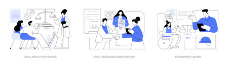 Commercial law isolated cartoon vector illustrations seのイラスト素材