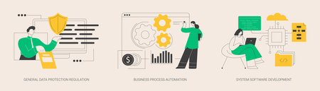 Digital transformation abstract concept vector illustrations.のイラスト素材