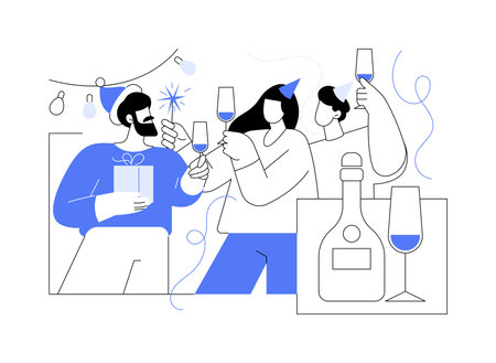 Corporate party isolated cartoon vector illustrations.のイラスト素材