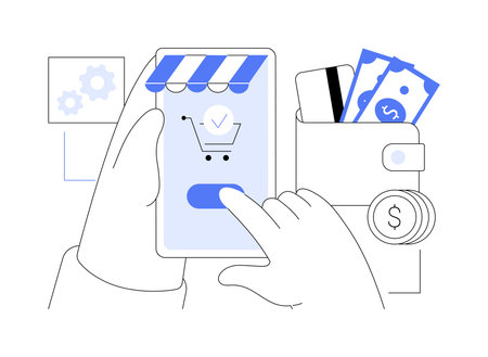 Making payments online isolated cartoon vector illustrations.のイラスト素材