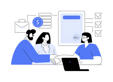 Business loan isolated cartoon vector illustrations.のイラスト素材