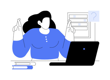 Waiting for results isolated cartoon vector illustrations.のイラスト素材