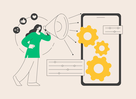Marketing campaign management abstract concept vector illustration.のイラスト素材