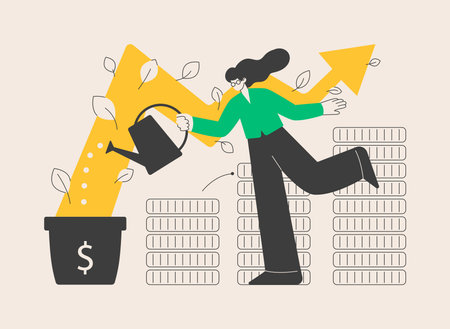 Marketing investment abstract concept vector illustration.のイラスト素材