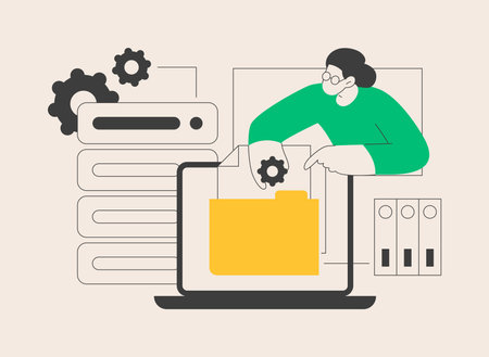 Database abstract concept vector illustration.のイラスト素材